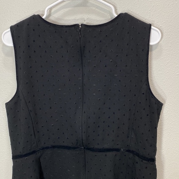 Talbots‎ black sleeveless dress velvet dot trim - Picture 6 of 10